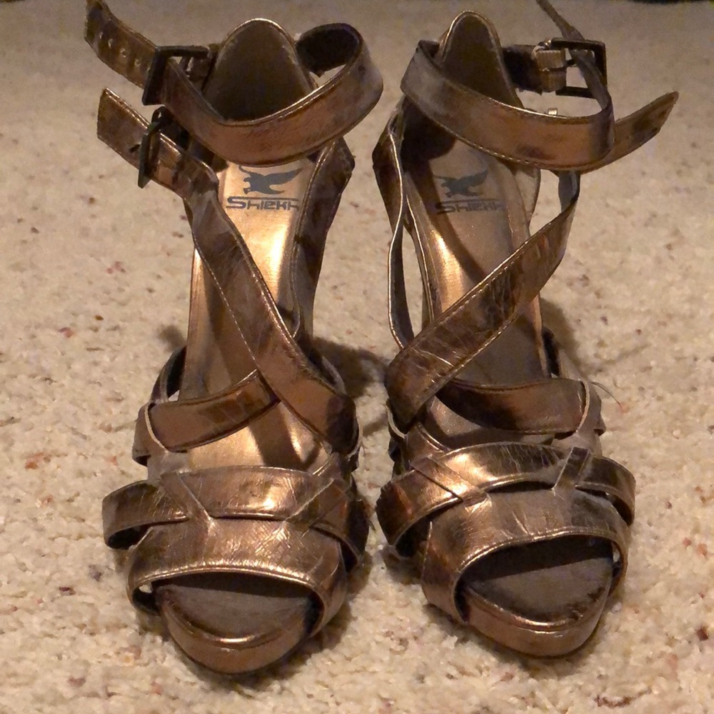 Straps ankle sandal heels